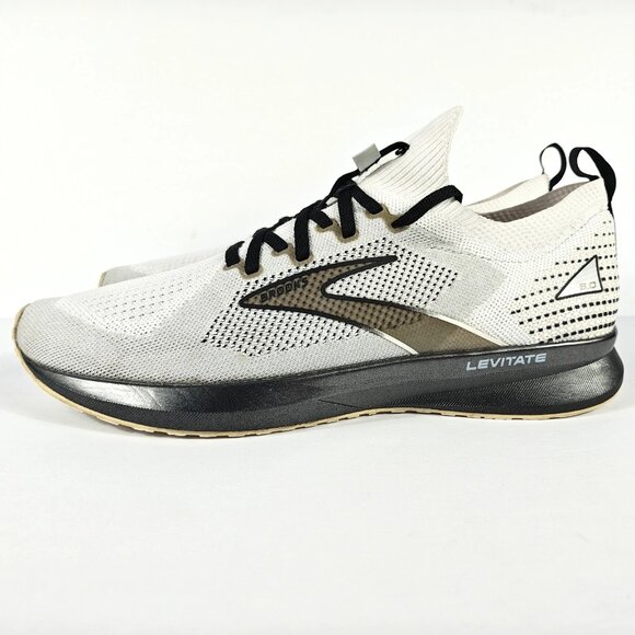 Brooks Levitate Stealthfit 5 Mens 10.5 Running Shoe White Gray Black 1103721D135 - Picture 12 of 16